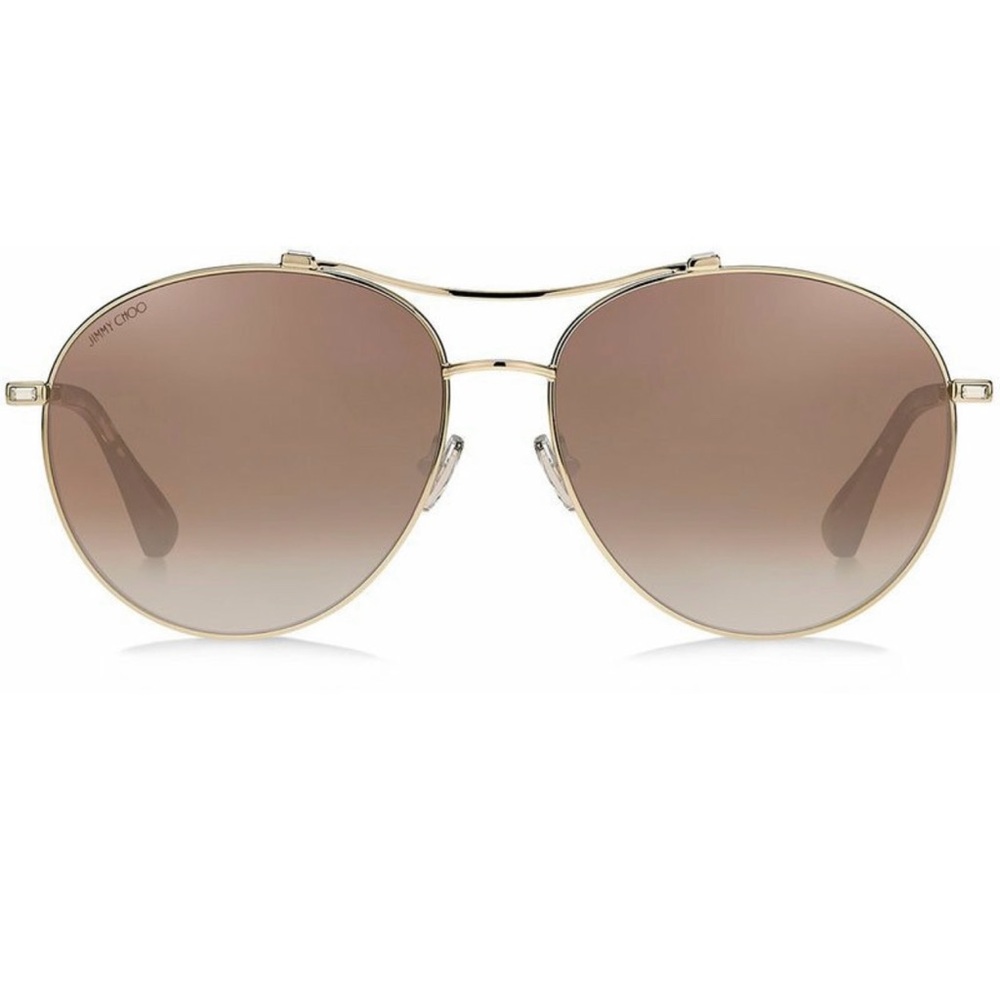 Jimmy Choo Vina Gold Aviator Sunglasses